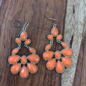 Orange dangle earrings